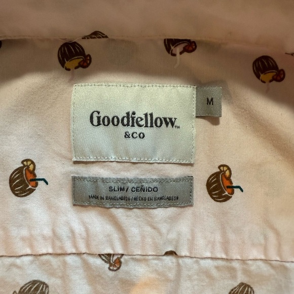 Men's Pink coconut Patterned Shirt medium button down - Picture 3 of 4